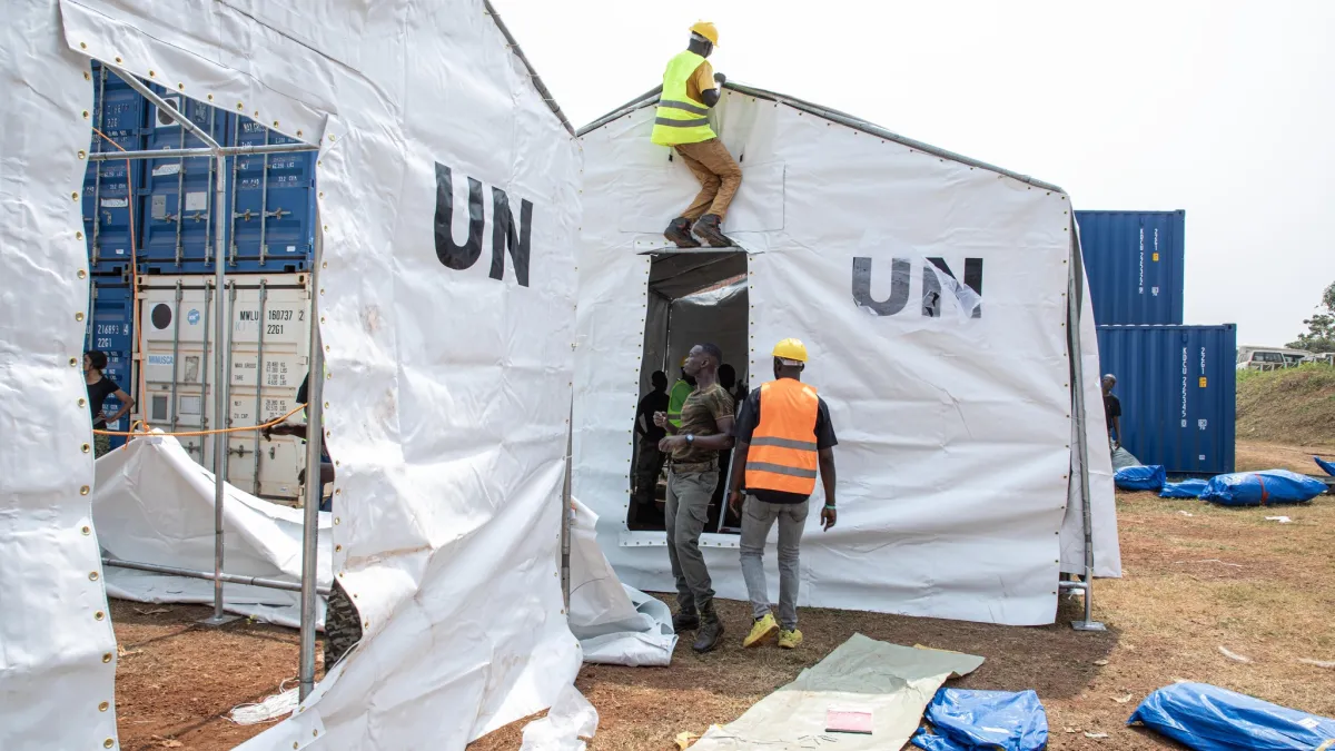 UN white tent
