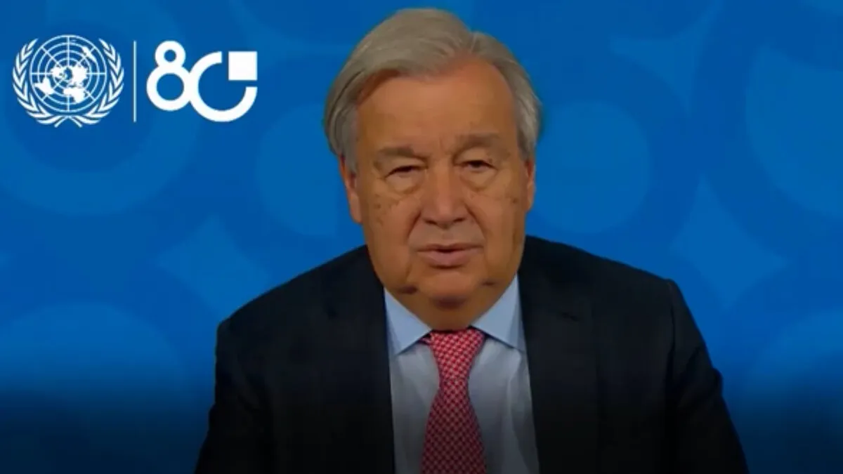 Une photo d'António Guterres, secrétaire général de l'ONU