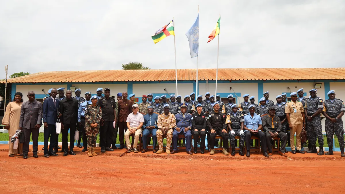À Berberati, 140 policiers sénégalais de la MINUSCA décorés pour leur engagement au service de la paix