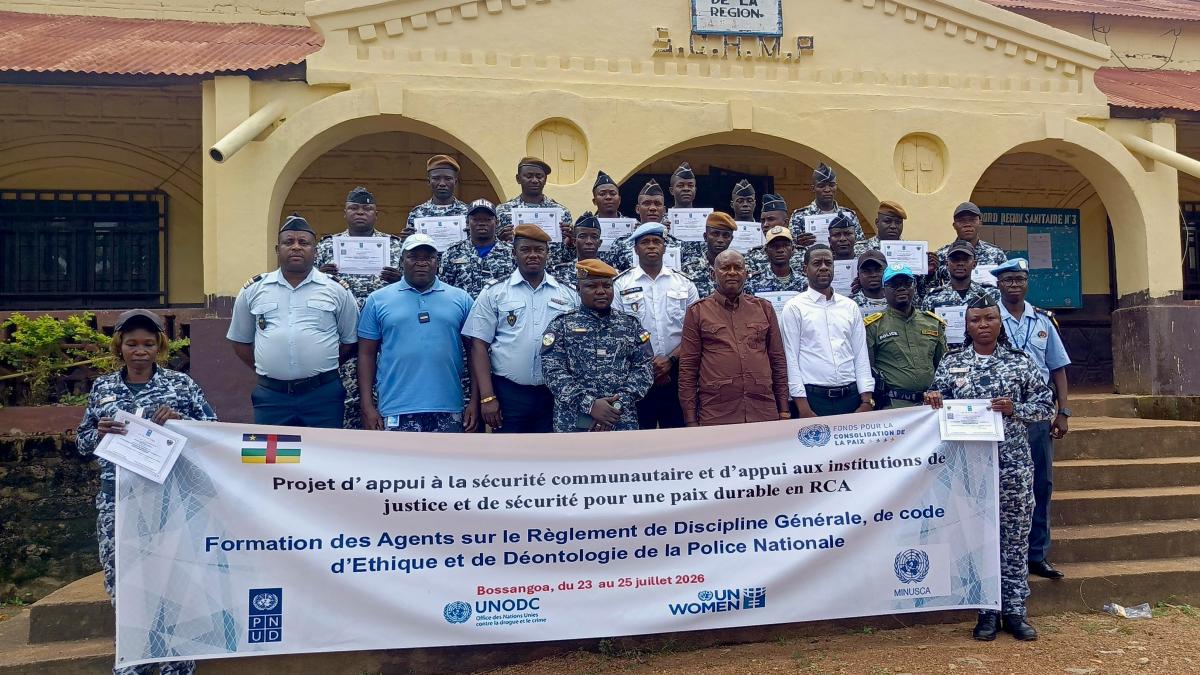20 policiers de BBossangoa renforcent leurs compétences en éthique et déontologie