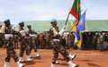 Cérémonie de remise de médailles à Bambari en hommage aux Casques bleus mauritaniens