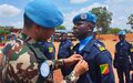 Bambari : Des médailles des Nations Unies pour la 10e Unité de Police constituée du Congo en fin de mission
