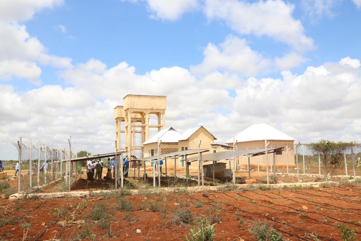 Photo of a water infrastructure at the Saameynta Pilot Irrigation project in Barwaqo settlement in Baidoa